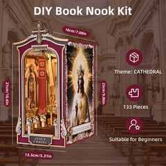 DROICC Book Nook detailed façade with angel windows adds visual charm.