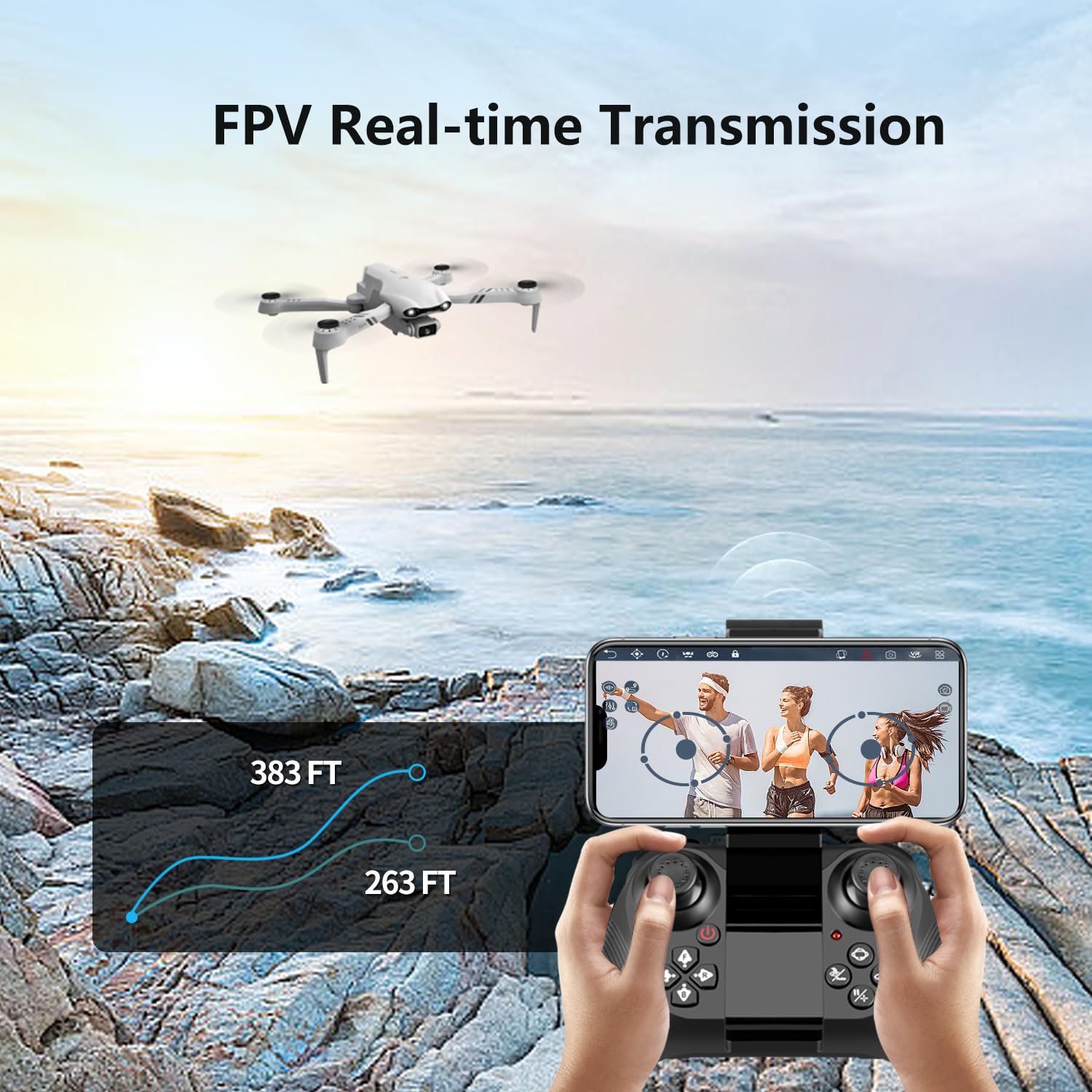 DRONEEYE F10 app control with voice and gravity sensing features