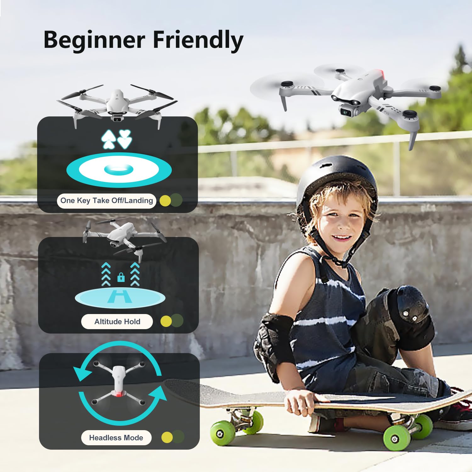 DRONEEYE F10 brushless motors for smoother and durable performance during maneuvers