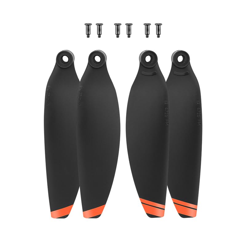 DroneXtra low-noise orange propellers reduce flight noise for neighborhoods