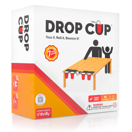 Drop Cup clips securely to a table edge for quick party play.