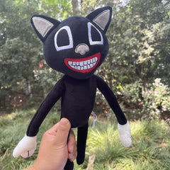 Dr.STONE Siren Head plush black-cat-doll shown in cozy display for gifting.