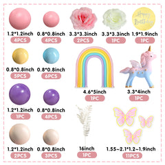 DRWATE rainbow clay decoration adds bright color to celebrations