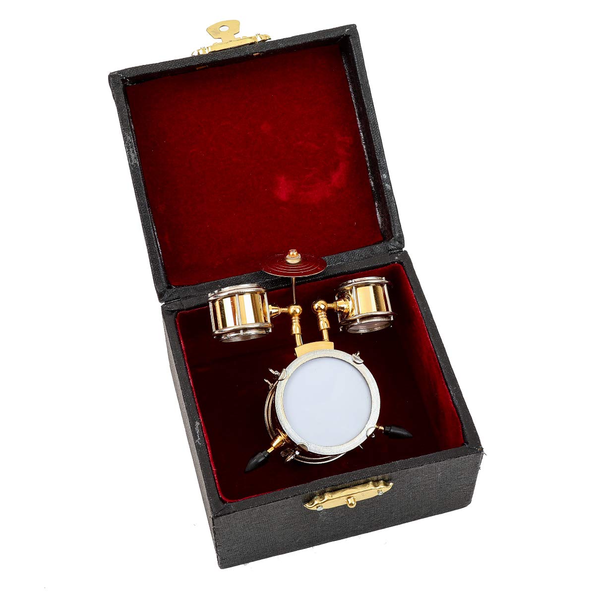 Dselvgvu gold dollhouse drum ornament for collectors and gifting.
