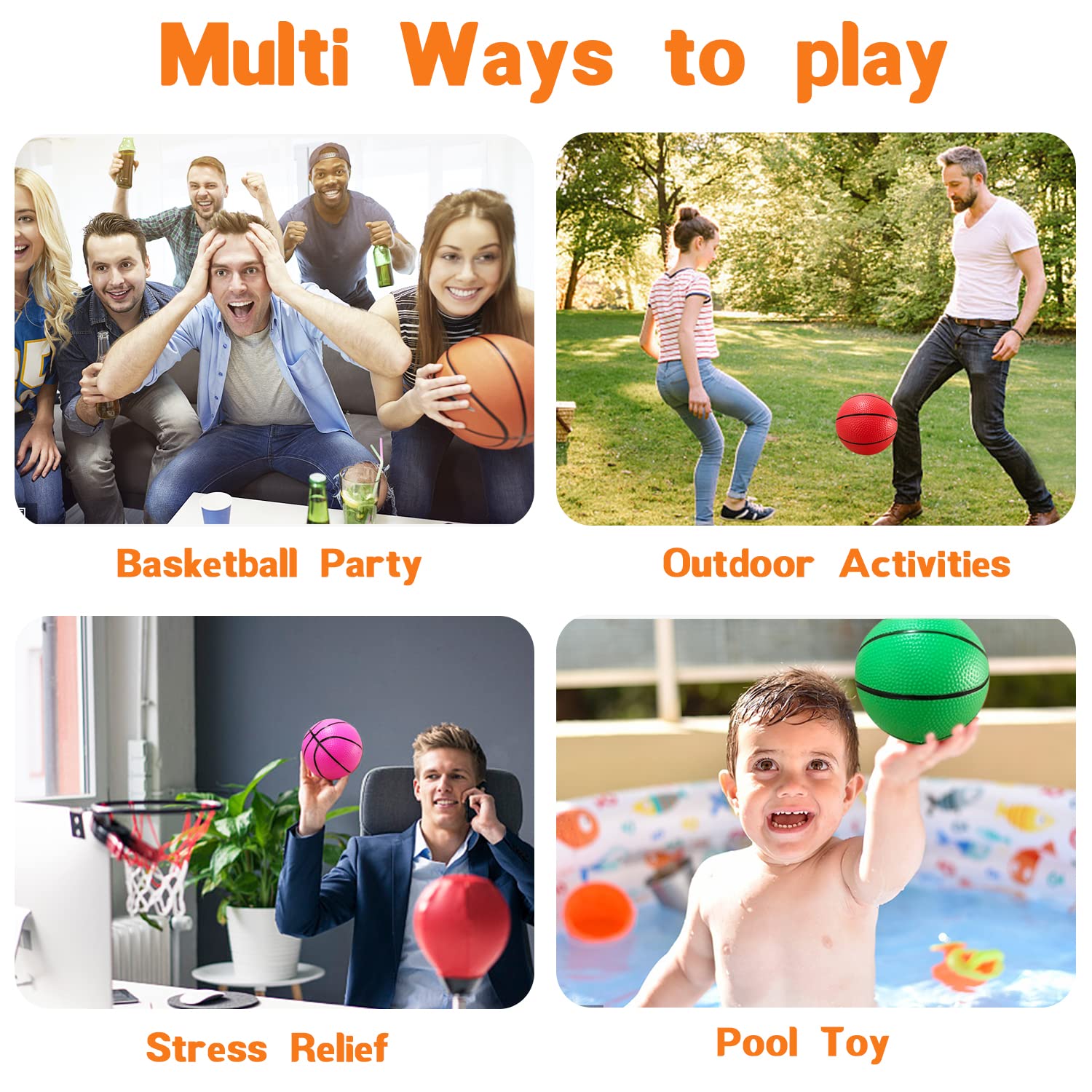 Dshengoo mini rubber basketball with soft texture and easy grip