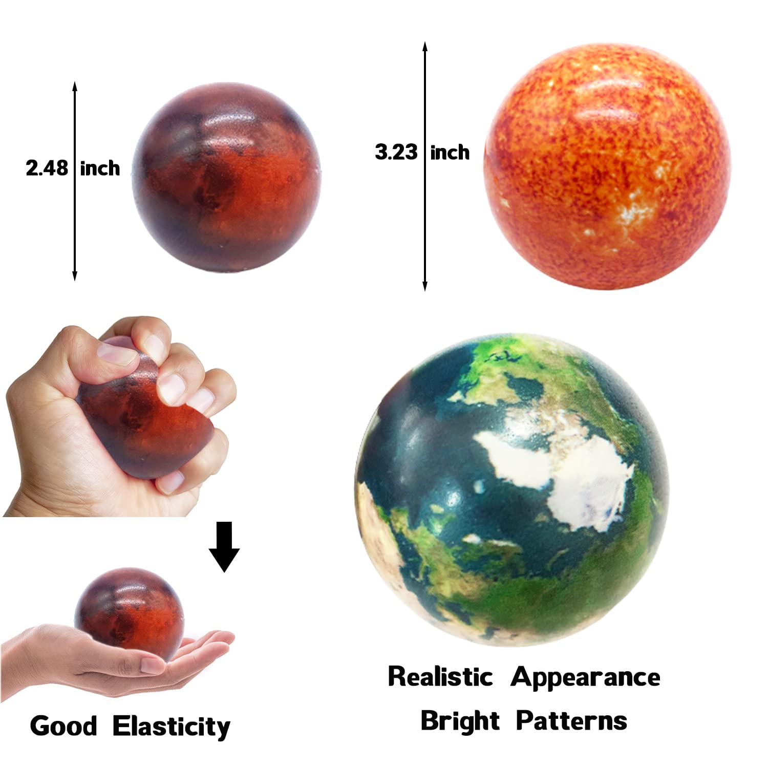 Dshengoo Mars ball aids concentration through soft squeezing.