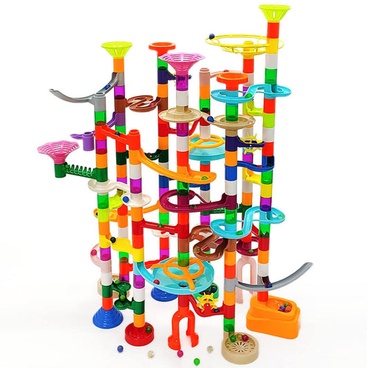 DSHMIXIA marble run with glowing marbles on the track for interactive play