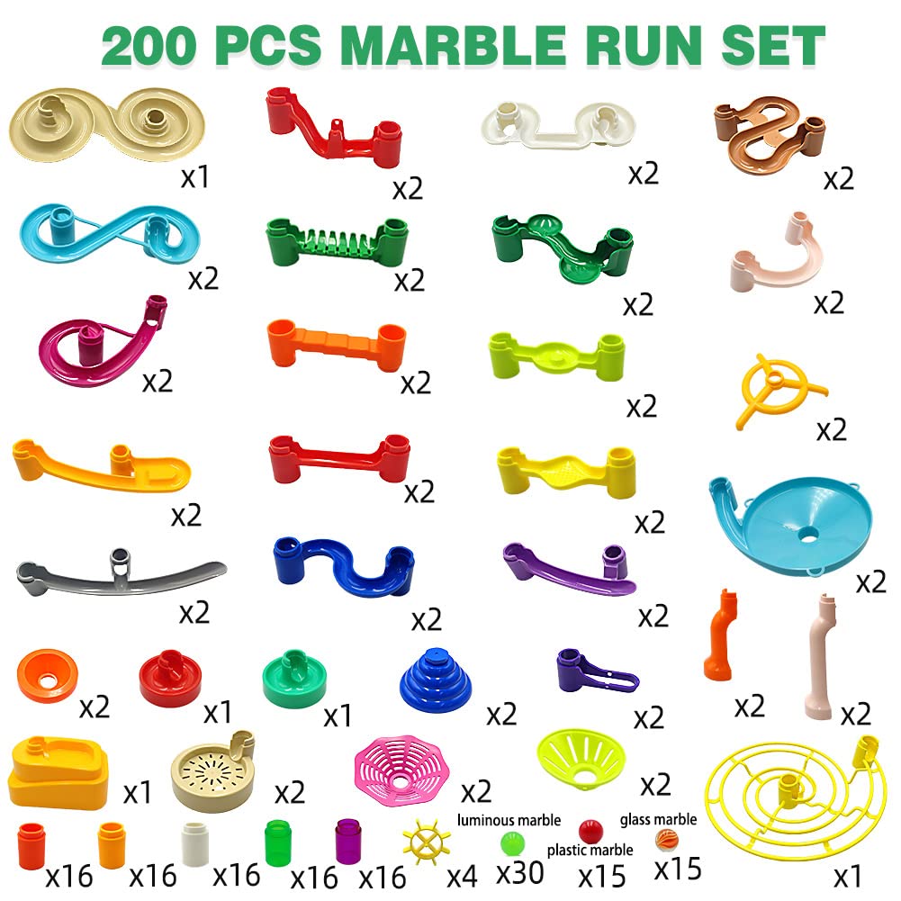 DSHMIXIA set includes parts and marbles for varied play sessions