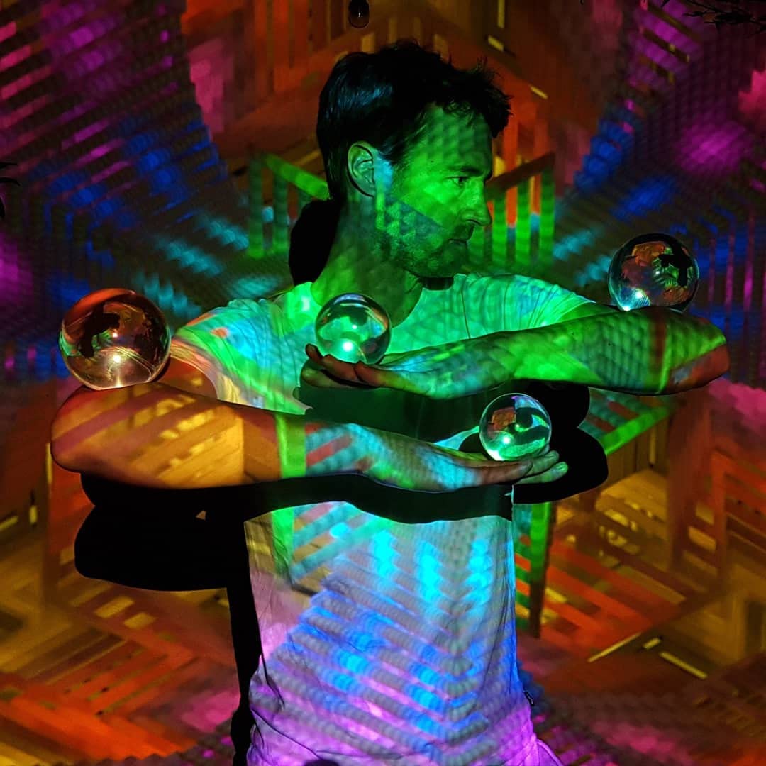 DSJUGGLING Fushigi ball internal core visible through transparent surface for dramatic visuals
