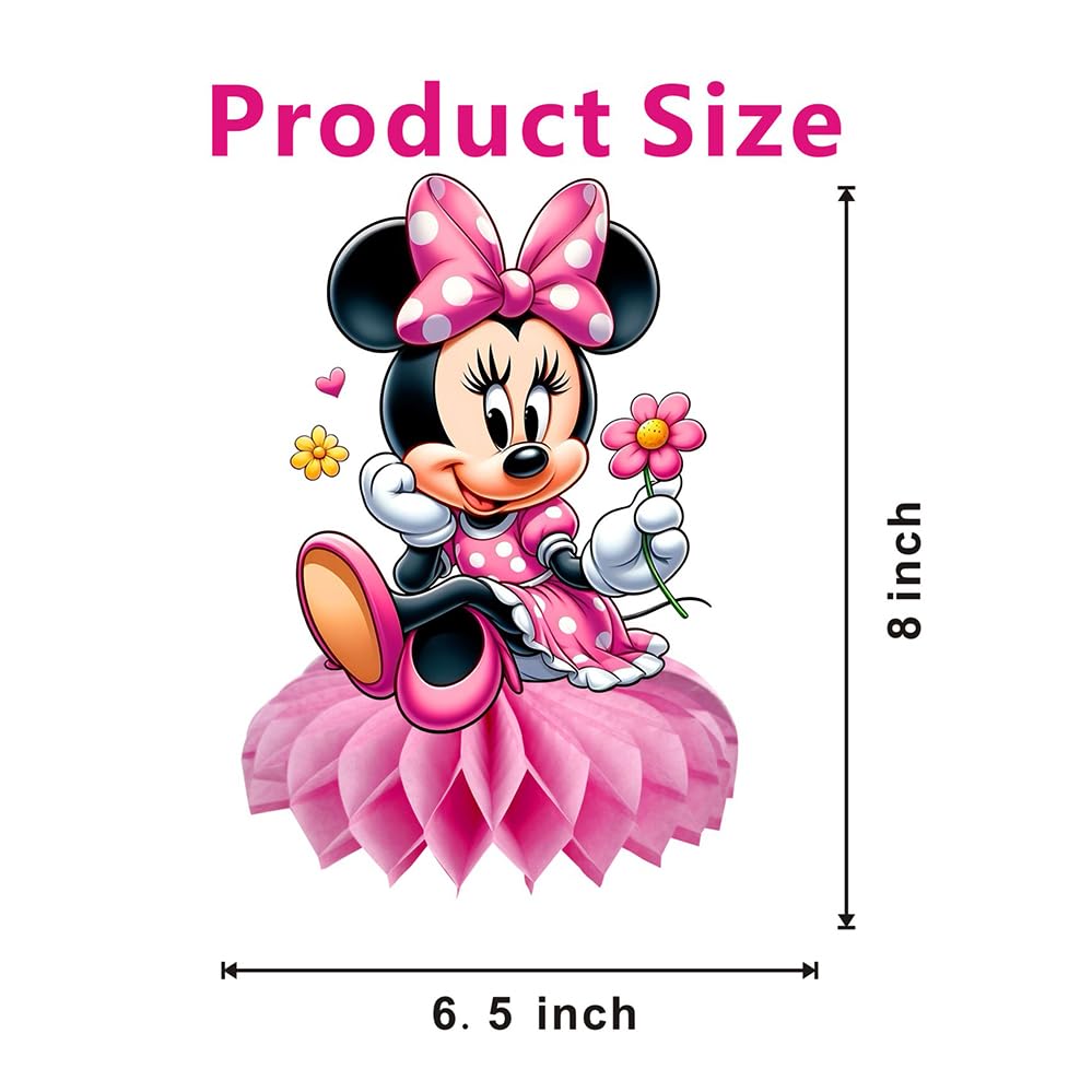 DSOE Minnie honeycomb centerpiece brightens table settings for a cheerful celebration.