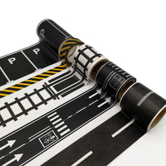 dspitwod road tape setup on flat floor demonstrates quick cleanup