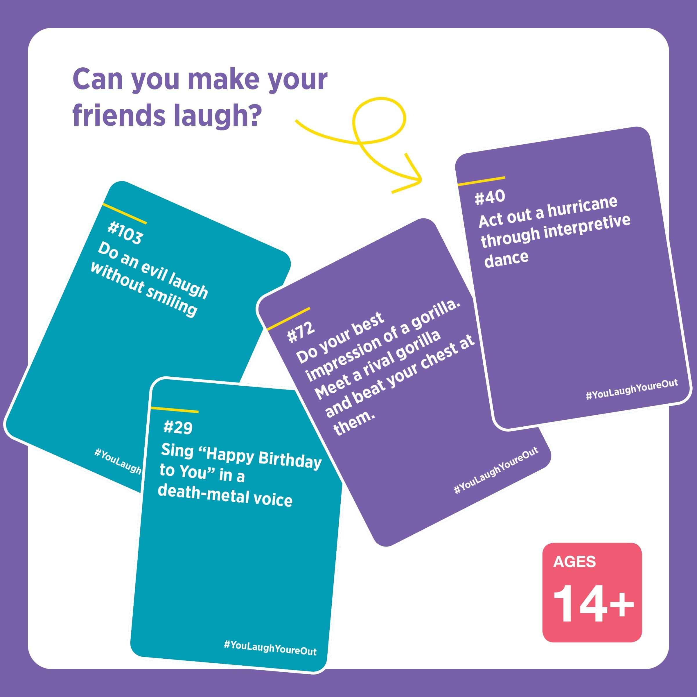 DSS Games prompt cards fanned out displaying variety and replayability