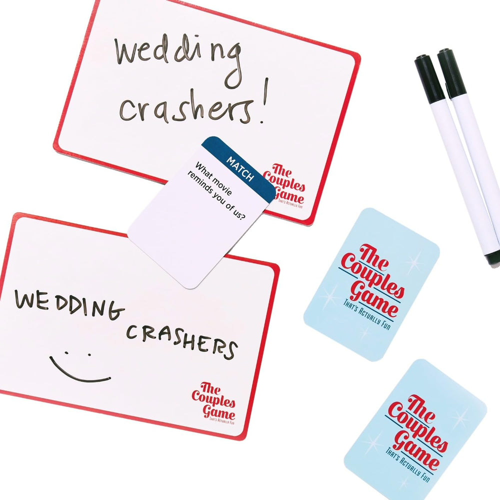 DSS Games The Couples Game card set spread highlighting diverse prompts for playful conversations.