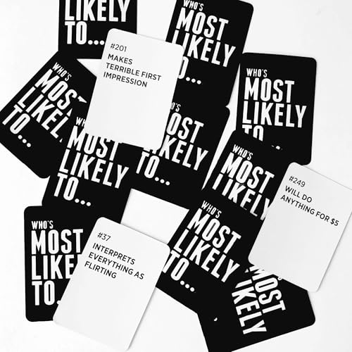 DSS Games Who's Most Likely To Kinda Clean prompt cards spark lively conversations