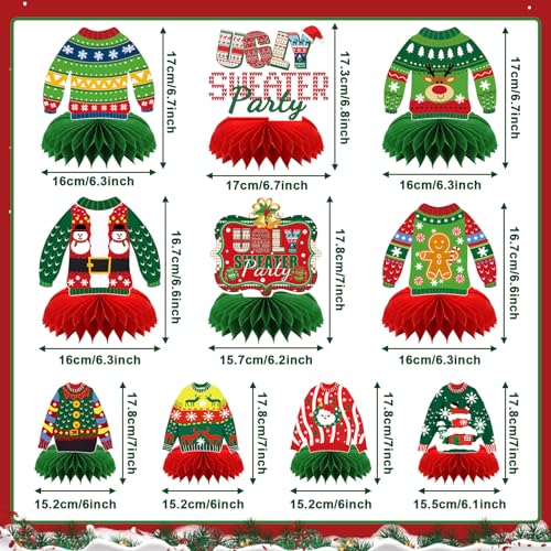 DTOFOOT Ugly Sweater 3D centerpiece brightens mantels and party tables.