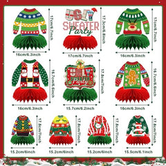 DTOFOOT Ugly Sweater 3D centerpiece brightens mantels and party tables.