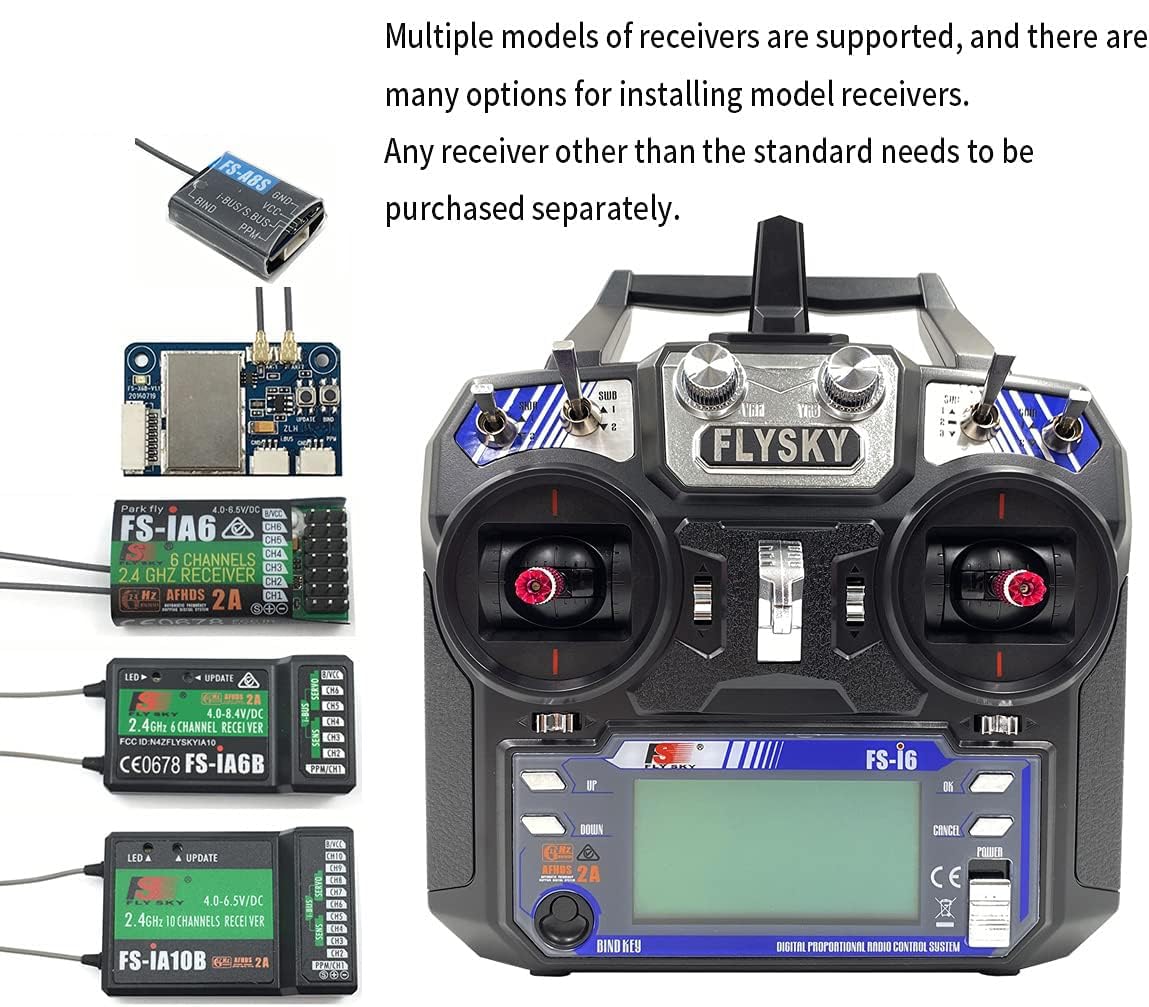 DTXMX FS-i6 package contents ready for setup and flight testing