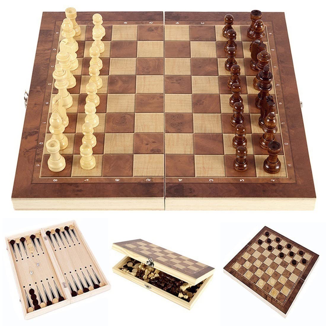 DUBSTAR folding chess board open flat surface for stable piece placement