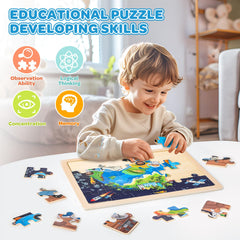 Duchong wooden puzzles for kids offer durable, reusable play options.