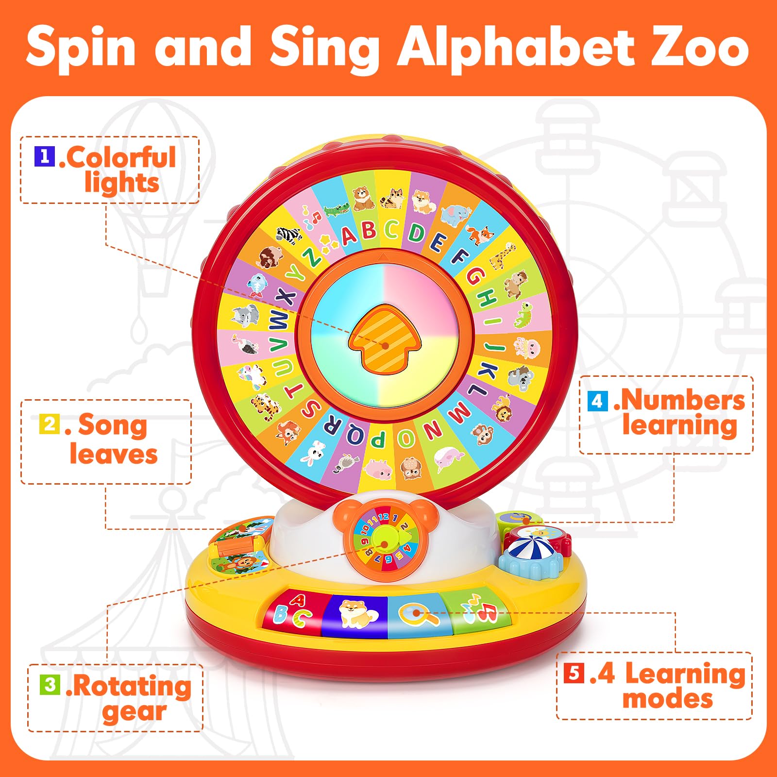 Duchong educational toy offers six modes for language, listening skills, and cognitive play.