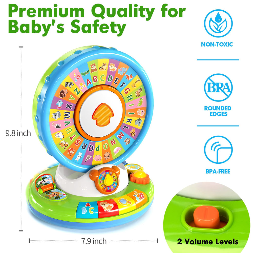 Duchong alphabet zoo letters wheel promotes letter recognition during playful learning.