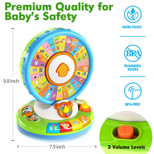 Duchong alphabet zoo letters wheel promotes letter recognition during playful learning.