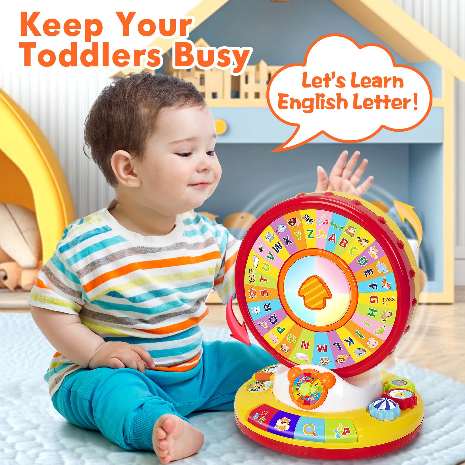 Duchong Montessori-inspired toy promotes early development through hands-on letter and animal exploration.