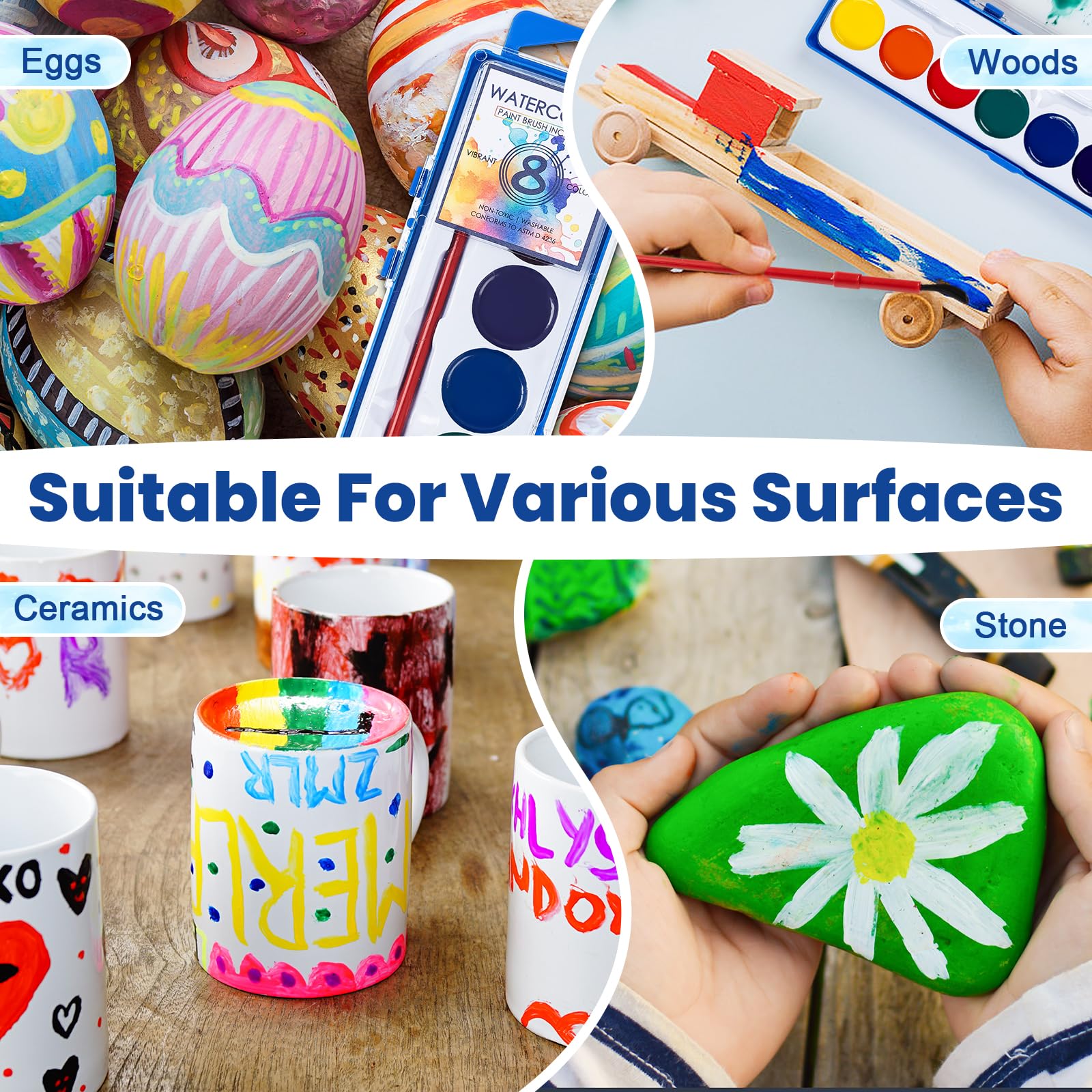 Duchong non toxic watercolor paints designed for safe use by kids.