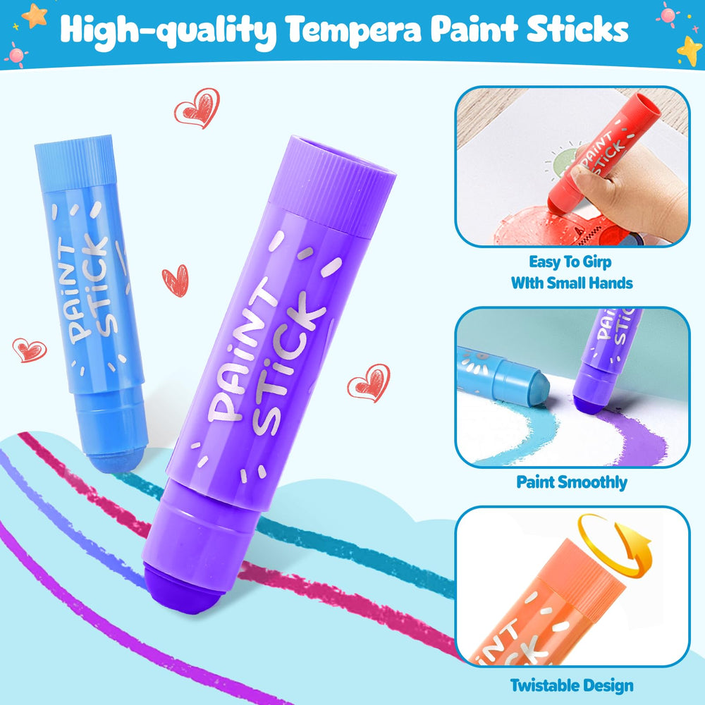 Duchong Tempera paint sticks metallic-colors add shine to crafts.