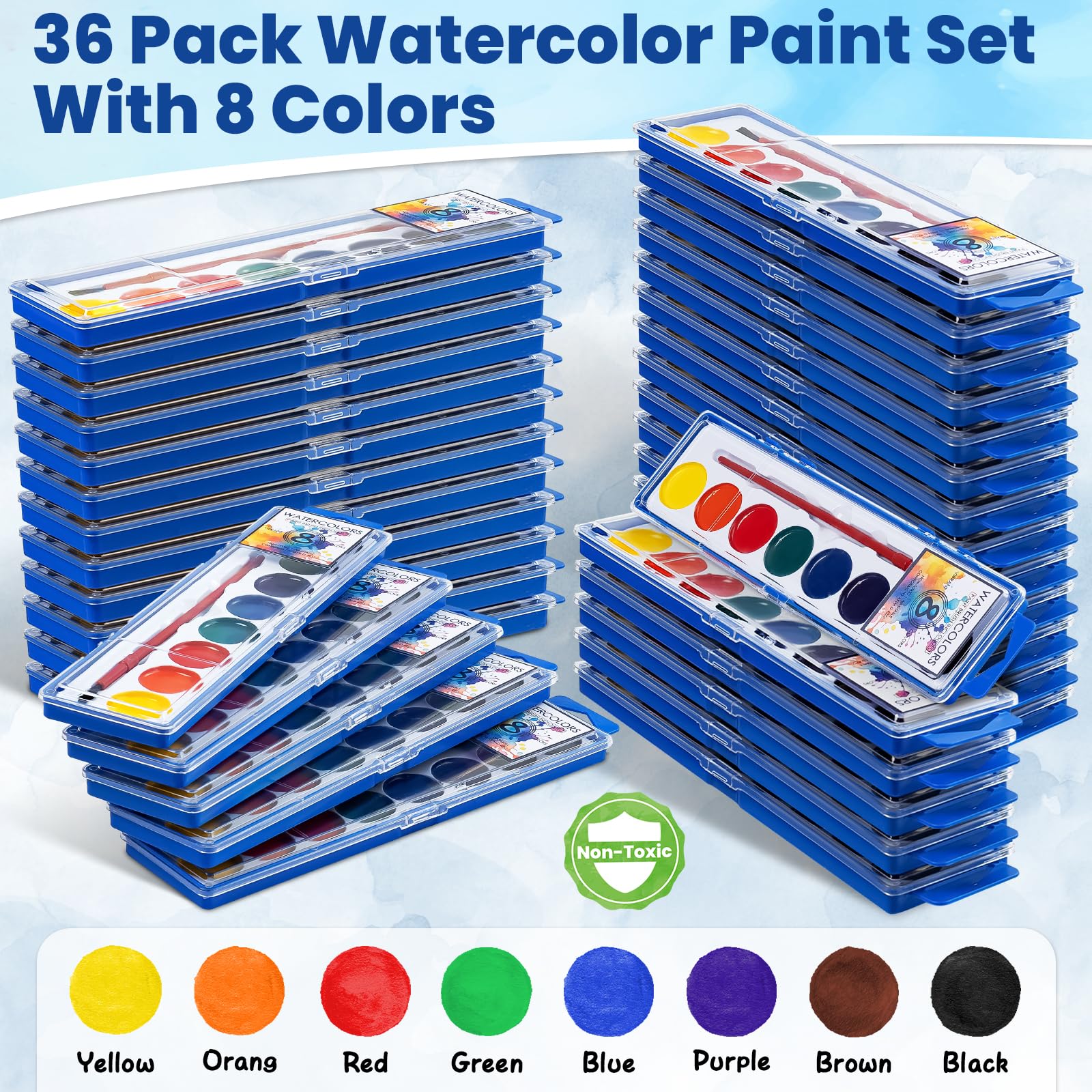 Duchong watercolor paint with brush included for easy start on projects.