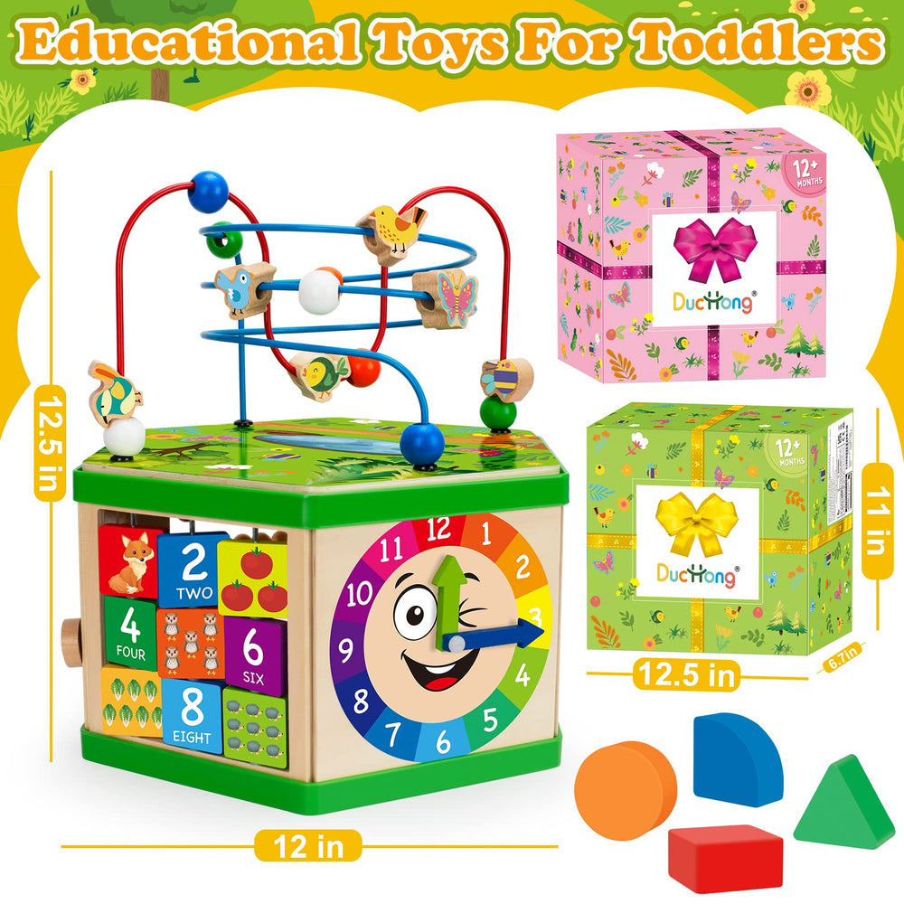 duchong wooden activity cube abacus supports early counting in a playful way.