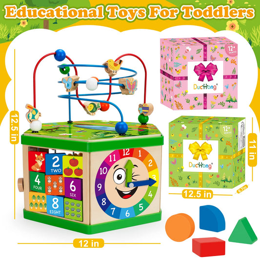 duchong wooden activity cube abacus supports early counting in a playful way.