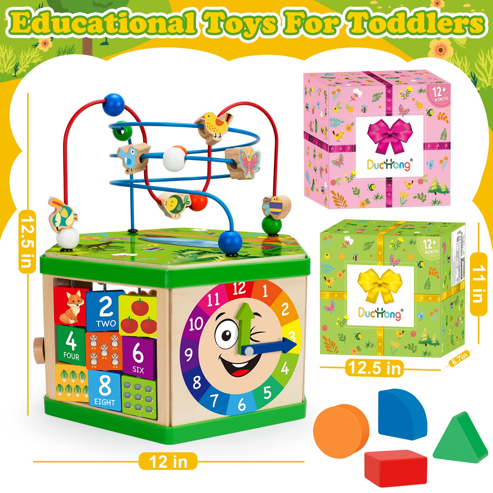 Duchong cube gears illustrate cause-and-effect through spinning motion.