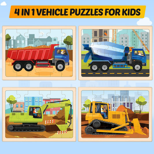 Duchong bulldozer puzzle highlights durable pieces for safe, repeated play.