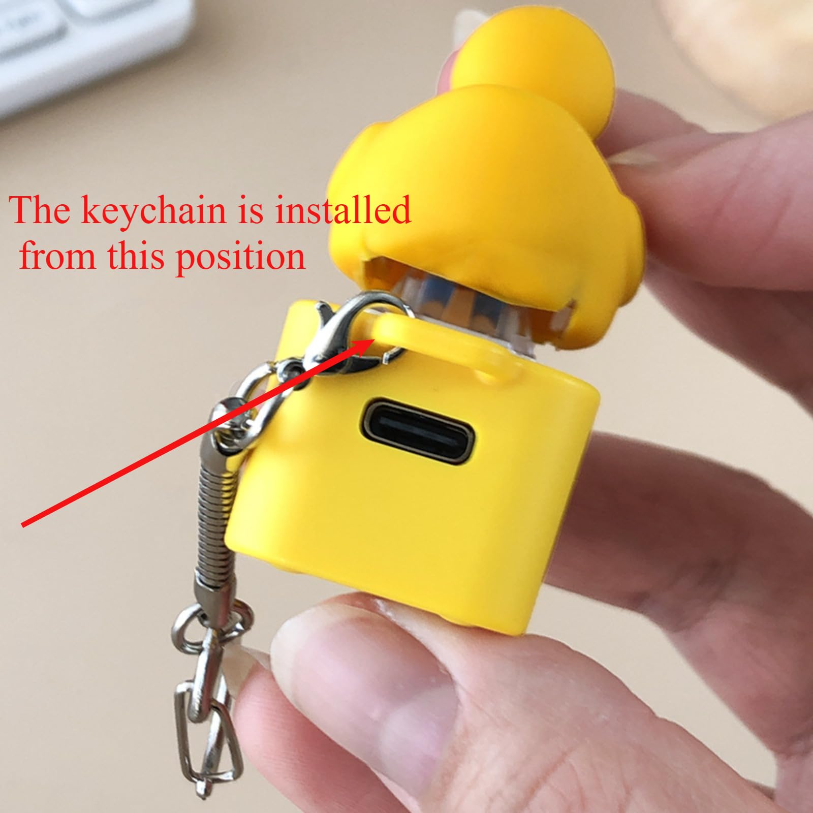 Duck Quacking Fidget Toy: perfect on-the-go keychain for anxiety relief.