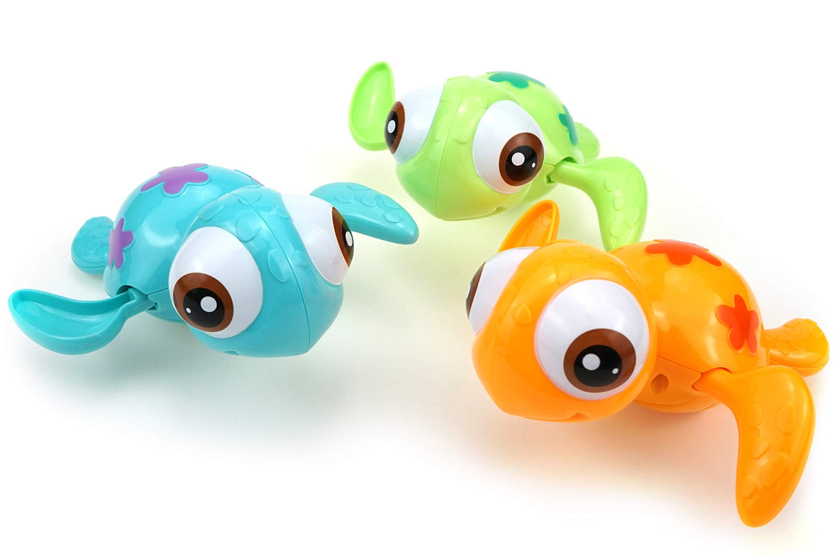 DUCKBOXX XX wind-up sea turtle bath toy swimming in water for engaging play