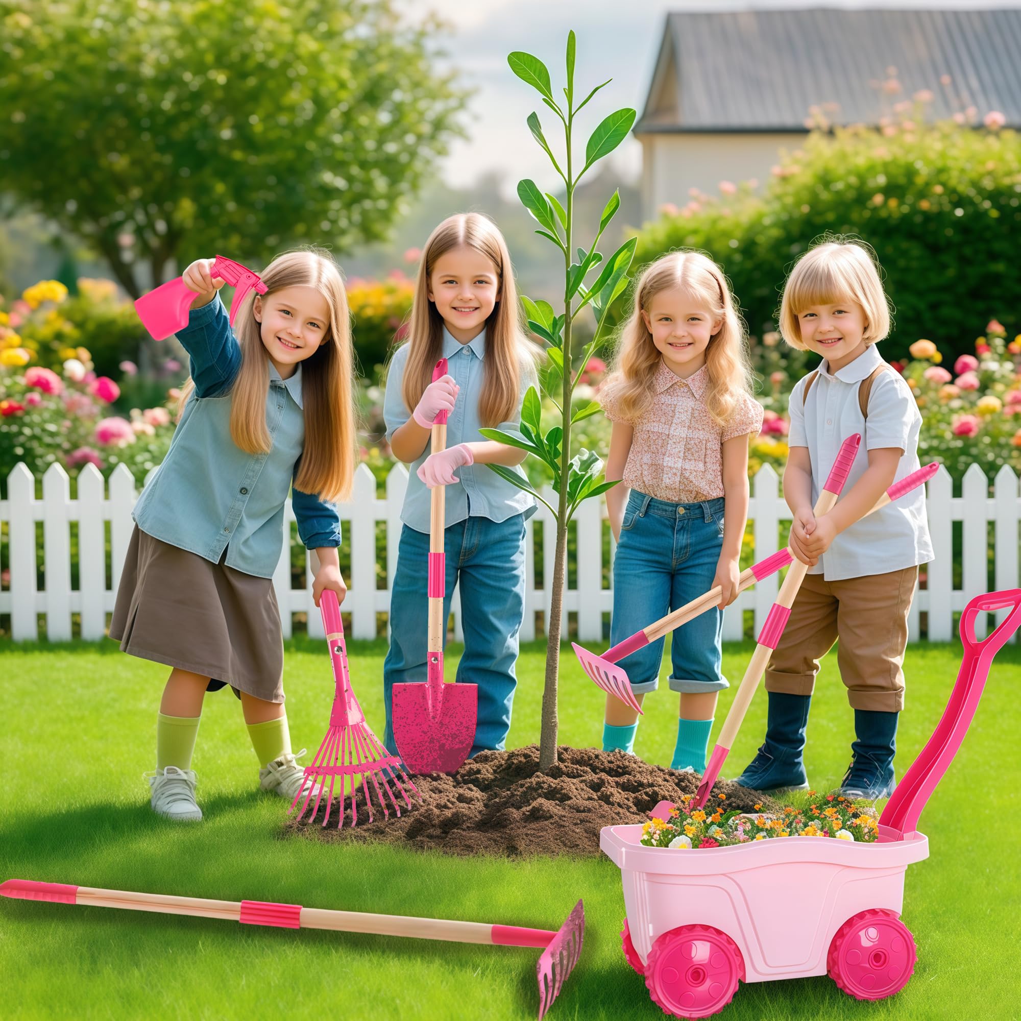 Duckura Kids hoe for light soil work and garden exploration.