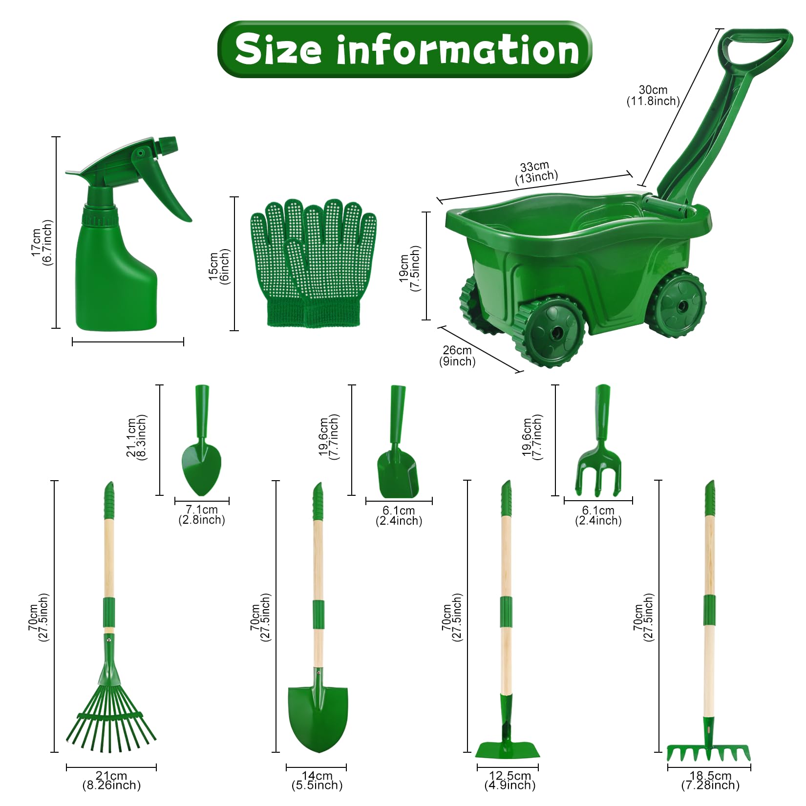 Duckura Kids Gardening Tools Set gloves protect hands while young gardeners learn through hands-on tasks.