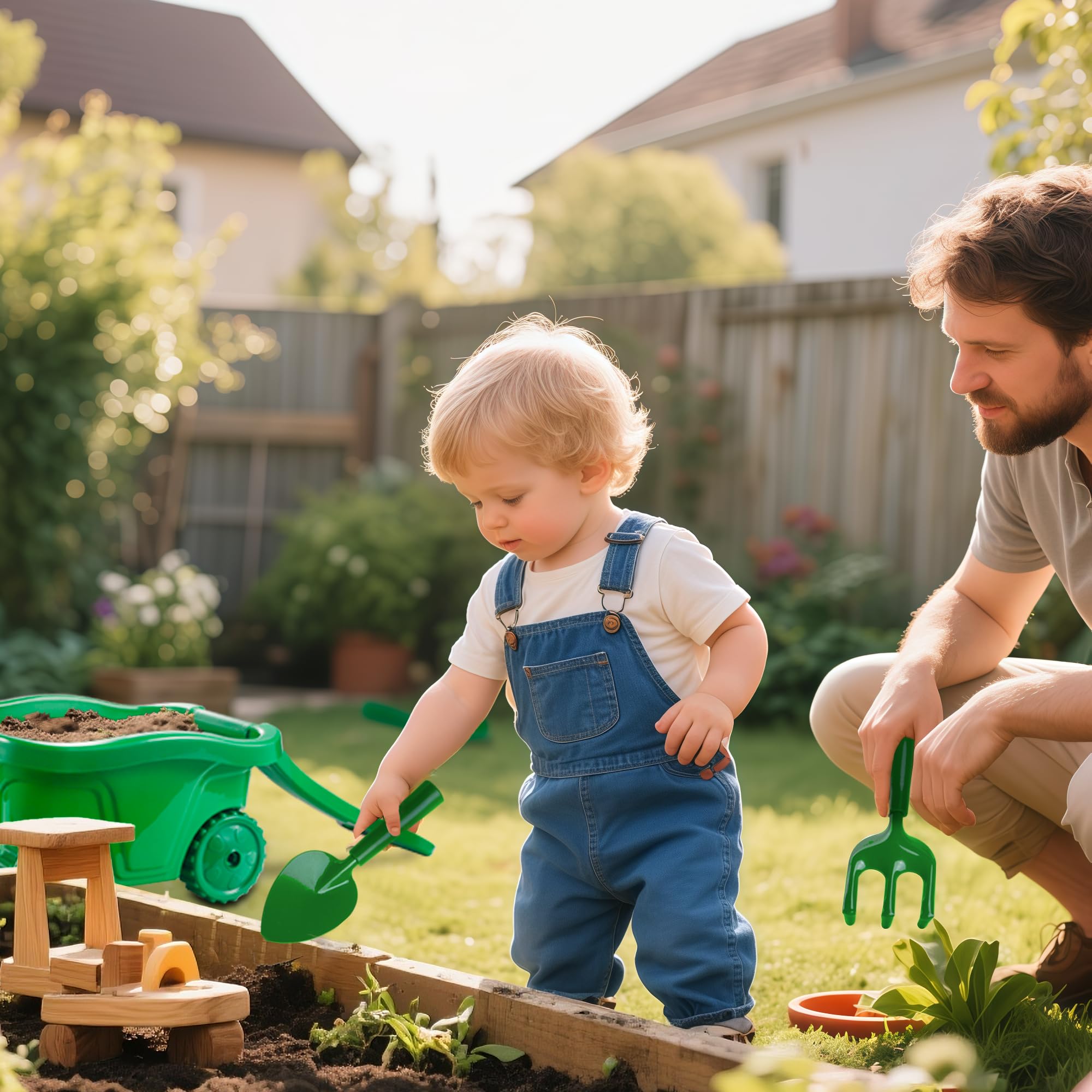 Duckura Kids Hand Rake, promotes coordination while tidying soil.