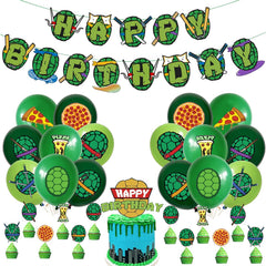 DUCTIAIARY turtle birthday banner decor enhances kids' party visuals
