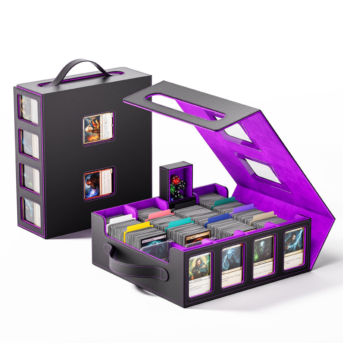 Dufvrpe card storage box for 3500+ cards with secure protection.