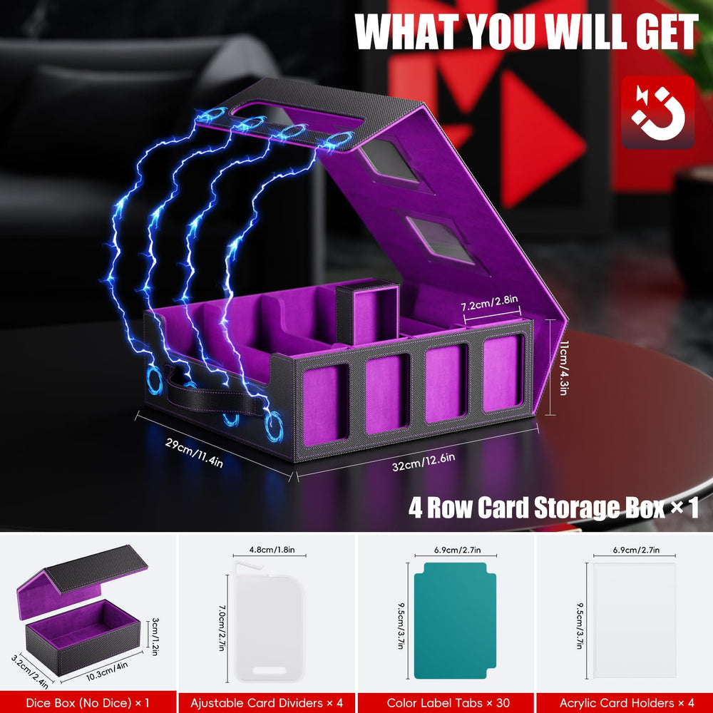 Dufvrpe magnetic lid and handle for safe transport.
