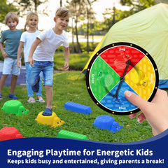 Dufvrpe obstacle course setup inspires cooperative, energetic play.