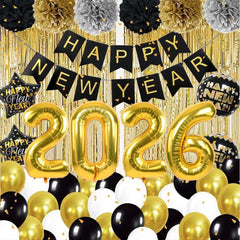 DUILE 2026 happy new year banner creates a chic focal point for celebrations.