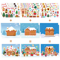 DUJAA gingerbread house stickers with candy details showcase sparkling accents for holiday projects