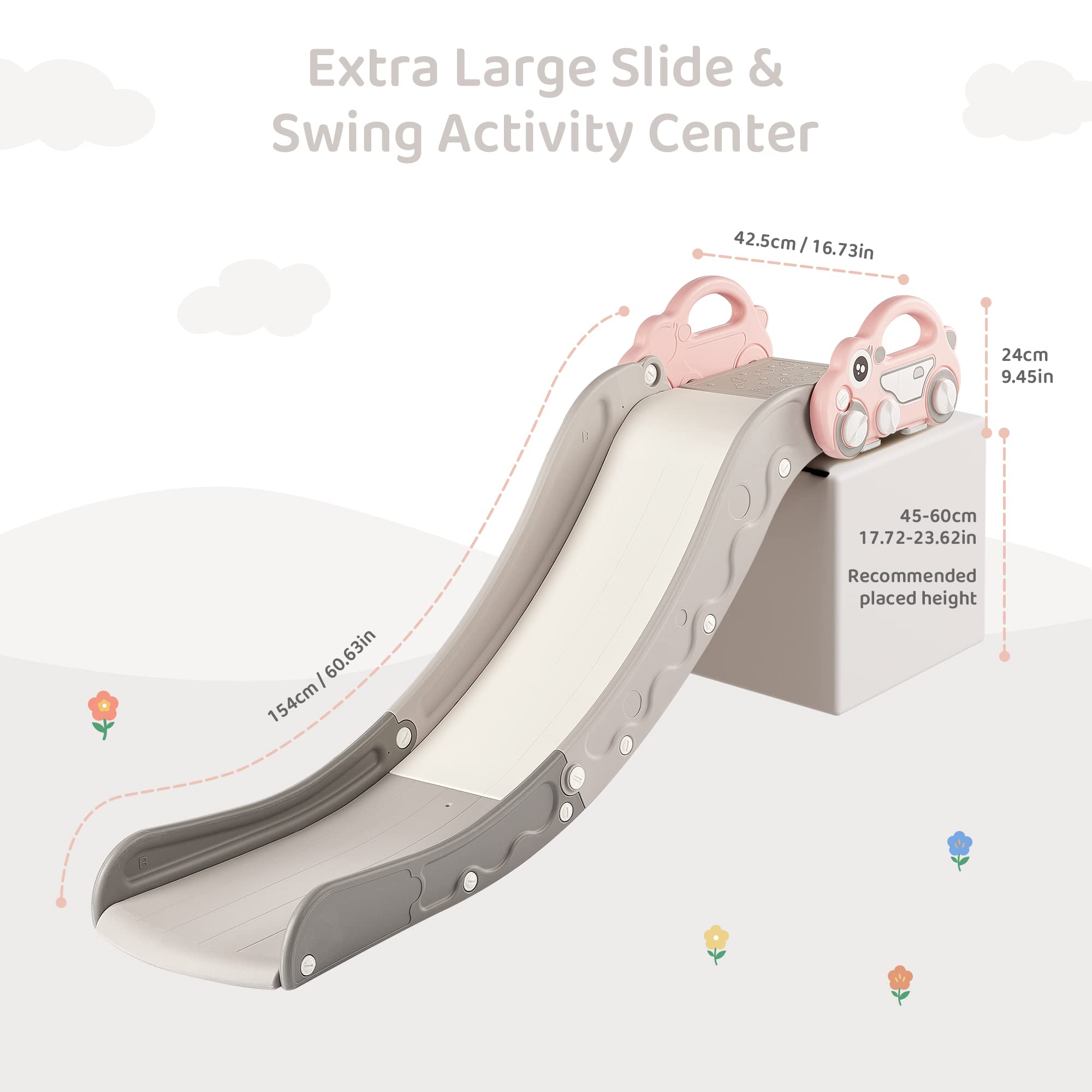 Duke Baby gentle slope and extended buffer zone for smooth slides