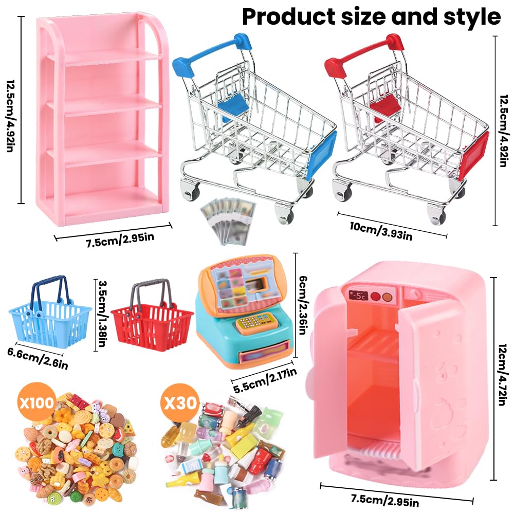 DULEFUN mini basket set: versatile dollhouse storage for scenes and play