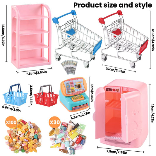 DULEFUN mini basket set: versatile dollhouse storage for scenes and play