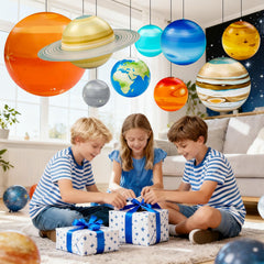 DULL BULL hanging solar system display highlights the full model and learning setup.