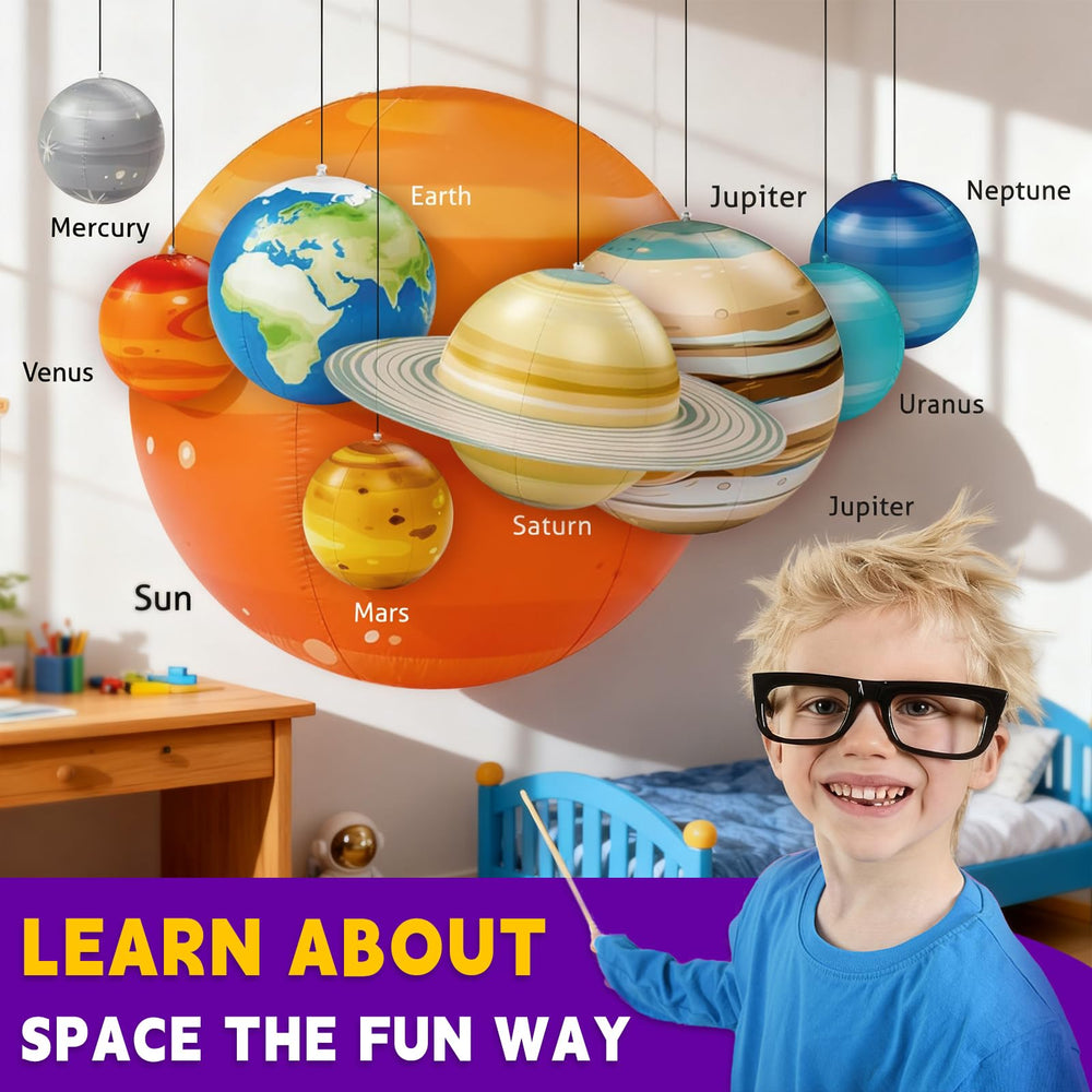 DULL BULL Earth planet balloon enhances hands-on learning in kids' rooms.